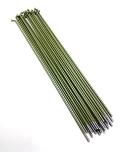 36 x SHADOW CONSPIRACY BMX BIKE BICYCLE SPOKES 188mm ARMY GREEN RARE NEW - Picture 1 of 5