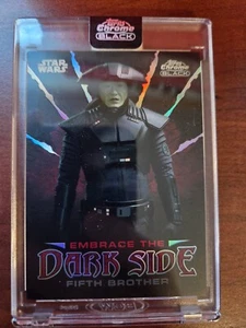 2024 Topps Star Wars Cromo Nero Lato Oscuro Quinto Fratello Incassato ED-7 - Foto 1 di 1