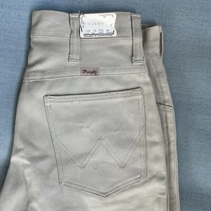 Vintage Mens Wrangler Deadstock Sanforized Jeans Tan 27.5x30 60s Workwear Talon - Picture 1 of 22