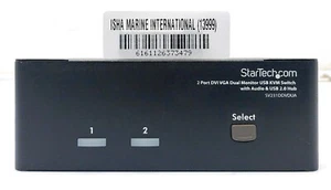 StarTechCom 2 Port DVI VGA Dual Monitor USB KVM Switch SV231DDVDUA - Picture 1 of 9