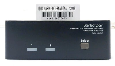 Startechcom 2 Port DVI VGA Dual Monitor USB KVM Schalter SV231DDVDUA - Bild 1 von 4