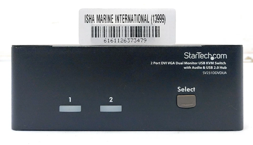 Startechcom 2 Port DVI VGA Dual Monitor USB KVM Schalter SV231DDVDUA - Bild 1 von 4