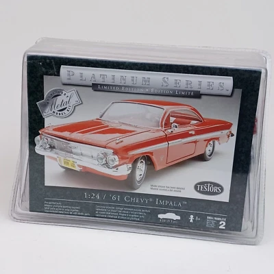 Kit Modelo Metal Edición Limitada Chevy Impala 61 Testors 1:24 Prepintado Rojo Foto 1 de 4