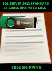 SQL Server 2022 Standard✔ 24-CORE✔Unlimited User CALs✔ 7NQ-01782 - Picture 1 of 1