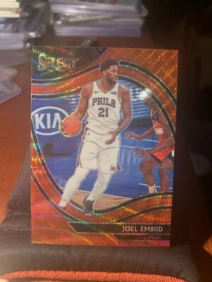 2020-21 Panini Select Joel Embiid Courtside Red Wave Prizm # 216 76ers MVP H1 - Image 1 of 2