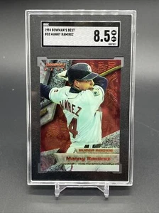 Manny Ramirez 1994 Bowmans Best Red Refractor Rookie Card SGC 8.5 Card # 88 - Picture 1 of 5