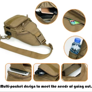 Tactical Mens Backpack Chest rig Travel Hiking Sling Pack Molle Army Bag Daypack - Picture 1 of 18