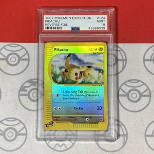 PSA 9 Pikachu 124/165 Reverse Holo 2002 Pokemon Expedition 8039 - Picture 1 of 7