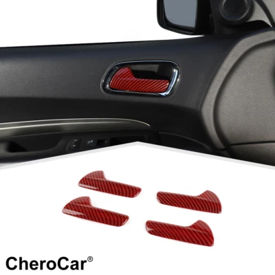 4pcs Car Interior Door Handle Decorative Cover Trim Kit For Dodge Durango 2011+ Foto 1 de 4