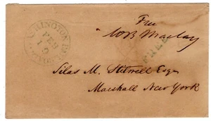 Washington Railroad Stempellos "KOSTENLOS" nach NY - Bild 1 von 2