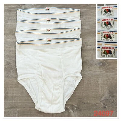 De Colección Stock Muerto 4 Pares Calzoncillos Fruta De La Habitación Ropa Interior Talla 34-36 Hecho en EE. UU. Foto 1 de 4