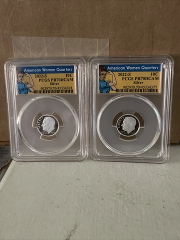 PCGS 2022-S 10C Silver, DCAM (Proof) PR70 Cover