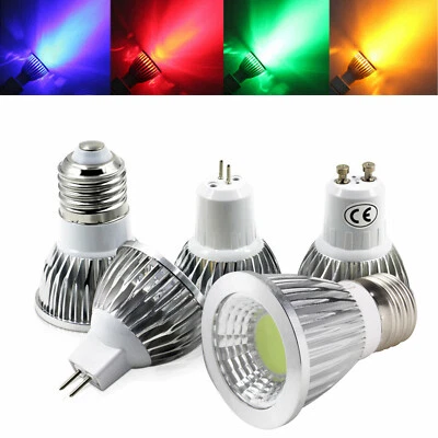 Dimmable LED COB SpotLight Bulb E12 E14 E27 GU10 GU5.3 6W 9W 12W Lamp Bright RK - Image 1 of 4