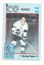 1992-93 Indianapolis Ice (IHL) Michael Speer