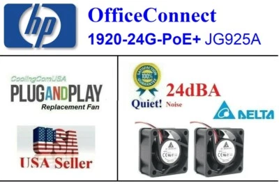 Pack 2x *Quiet* Replacement Fans for HP OfficeConnect 1920-24G-PoE+ (JG925A) - Image 1 of 4