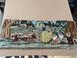 Disney Wall Tapestry Runner Panel For Frame Snow White &the Seven Dwarfs 14x39” - Picture 1 of 8