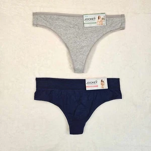 Jockey Generation 2pk Assorted Thong Underwear Womens X-Large Stretch - Picture 1 of 11