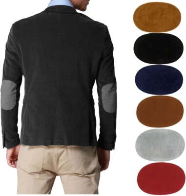 3/6 Paare Wildleder Eisen-auf Oval Ellbogen Knie Patches DIY Reparatur Nähset - Bild 1 von 4