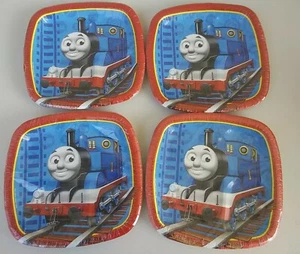 Thomas and Friends Train Large 9 Inch Square Pocket Compartment Plates Lot of 4  - Picture 1 of 2