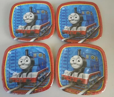 Thomas and Friends Train Large 9 Inch Square Pocket Compartment Plates Lot of 4  - Image 1 of 2