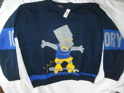 DE COLECCIÓN NOS PARA HOMBRES XXL SKATEBOARDING BART SIMPSON SKATE SKATE SUÉTER CAMISA Foto 1 de 3