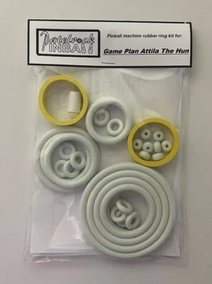 1984 Game Plan Attila The Hun Pinball Machine Rubber Ring Kit - Image 1 of 3