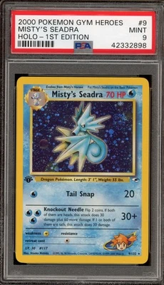 Pokemon Misty's Seadra Gym Heroes 1st Edition Holo Rare #9 PSA 9 Mint - Image 1 of 2