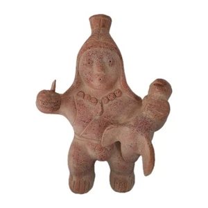 Statue Skulptur Terrakotta Figur Von Jäger Pre Columbian Aztec - Picture 1 of 16