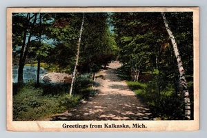 Kalkaska MI-Michigan, Scenic Greetings Vintage Souvenir Postkarte - Bild 1 von 2