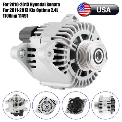 Alternators For Hyundai Tucson Sonata Kia Forte Optima 2010-2013 2.0L 2.4L 11491 - Изображение 1 из 4