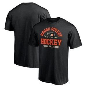 T-Shirt Uomo Nera Philadelphia Flyers Collezione Hometown Broad Street - Foto 1 di 3