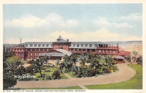 Postkarte AZ Grand Canyon Hotel El Tovar Vogelperspektive Fred Harvey Arizona um 1915 - Bild 1 von 2