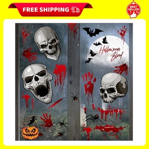 9Sheet Halloween Decorations Indoor, Scary Halloween Decor Decals Pumpkin Eyebal - Picture 1 of 8