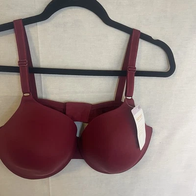 Sujetador Warner's para mujer ligeramente forrado con aros 40D borgoña Foto 1 de 4