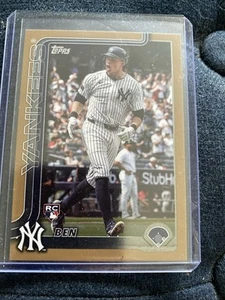 2025 Topps Gold #337 Ben Rice NY Yankees Rookie Card Ser#87/2025 - Bild 1 von 2