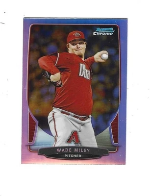 Bowman Chrome Refractors #86 2013 Wade Miley Arizona Diamondbacks Foto 1 de 2