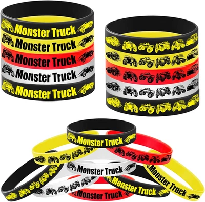 24 PIEZAS Pulseras de Goma Monster Truck Pulseras de Silicona - Suministros para Fiesta de Coche Grande Foto 1 de 4