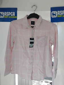 Crew Clothing rosa kariertes Damenhemd UK 10 neu mit Etikett - Bild 1 von 4