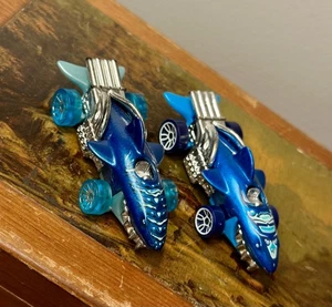 Sharkruiser 1986,2011 Hot Wheels Blue Shark, Made in Thailand. Lot of Two. - Picture 1 of 7