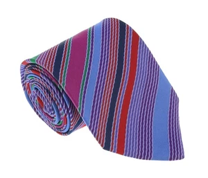 Corbata Missoni U8013 azul/púrpura regimiento 100 % seda - Imagen 1 de 4