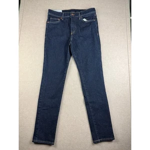 H&M Jeans Men 32x30 Blue Skinny Coupe Moulante Mid Rise Dark Wash Stretch Denim - Picture 1 of 11