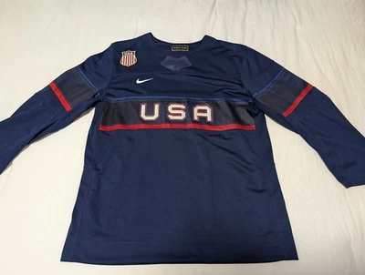Nike Team USA Blue Olympic Hockey Jersey Replica Youth Size L/XL New w/out Tags - Image 1 of 4