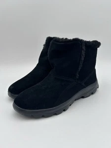 Skechers Women’s 9 On The Go Chugga Black Faux Fur Lined Boots Comfort Booties - Picture 1 of 9