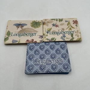 Longaberger Set of 3 Post-It Note Pads Blue Paisley Floral - Picture 1 of 9