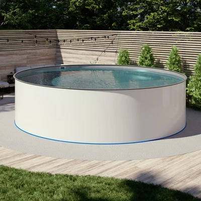 Stahlwandpool Ø 2,50m Tiefe 1,20m Folie grau 0,8mm Made in Germany Rundpool Pool - Bild 1 von 4