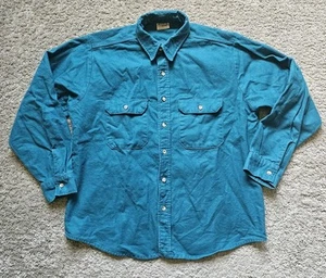 Vintage Five Brother Green Flannel Shirt Men's Size Large - Picture 1 of 7