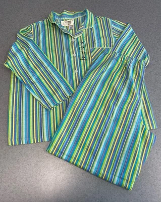 Joe Boxer Colorful Striped Cotton Sleepwear Pajama Set—Women’s Plus 1X - Image 1 of 4