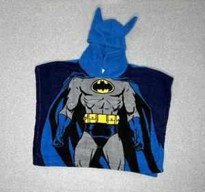 Kids One Size Batman Blanket With Hood Pullover Pancho No Sleeves New With Tags - Picture 1 of 5