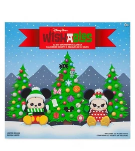 Disney Wishables 2024 Vacaciones 4 pulgadas Adviento Cuenta Regresiva Calendario 12 Peluche Sellado - Imagen 1 de 4
