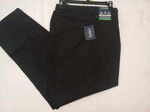 Chaps Golf Performance Chino Slim Fit Pants Men's 36x32 Black Stretch Waistband - Picture 1 of 6
